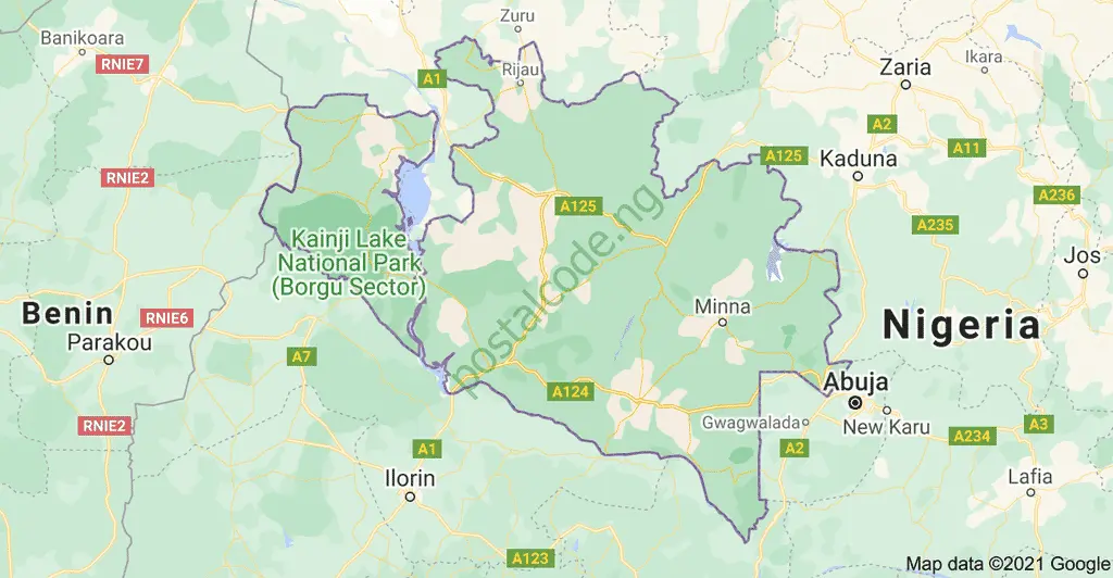 Niger State Postal Code/Zip Code List 1 Niger Map