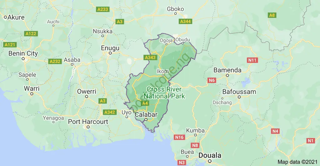 Cross River State Postal Code/Zip Code List 1 Cross River Map