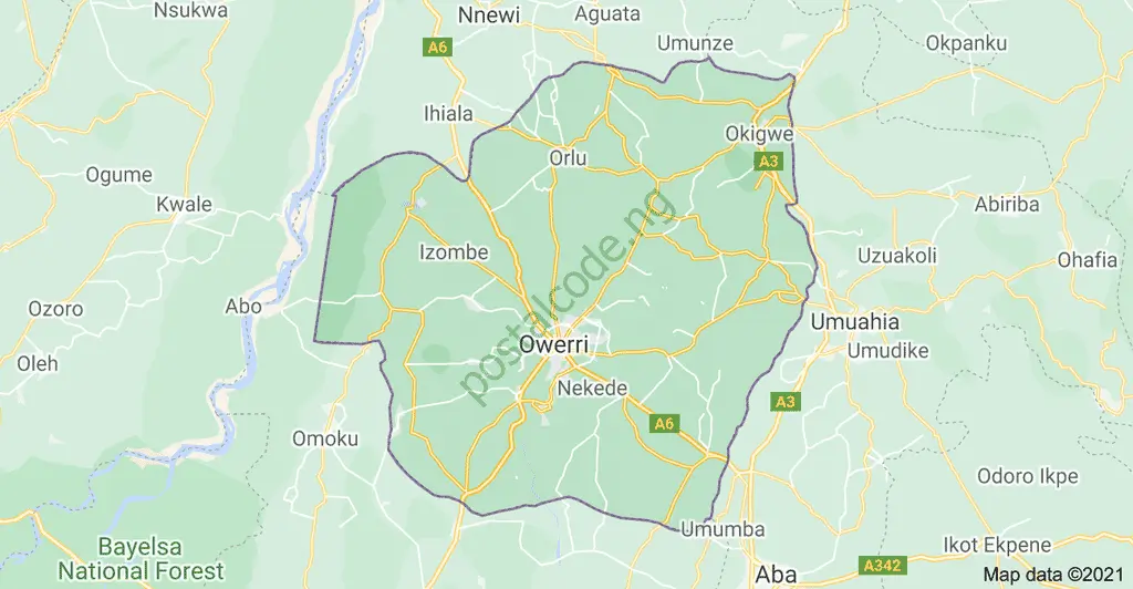 Imo State Postal Code/Zip Code List 1 Imo map